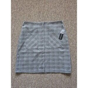 SOHO Apparel Ltd Pencil Skirt Sz M stretch Gray plaid